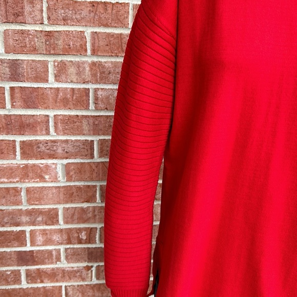 Michael Kors Red Blaze Cotton/Polyester Blend Knit Pullover Sweater - Picture 6 of 11